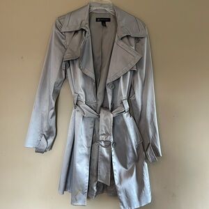 Women’s silver trench coat